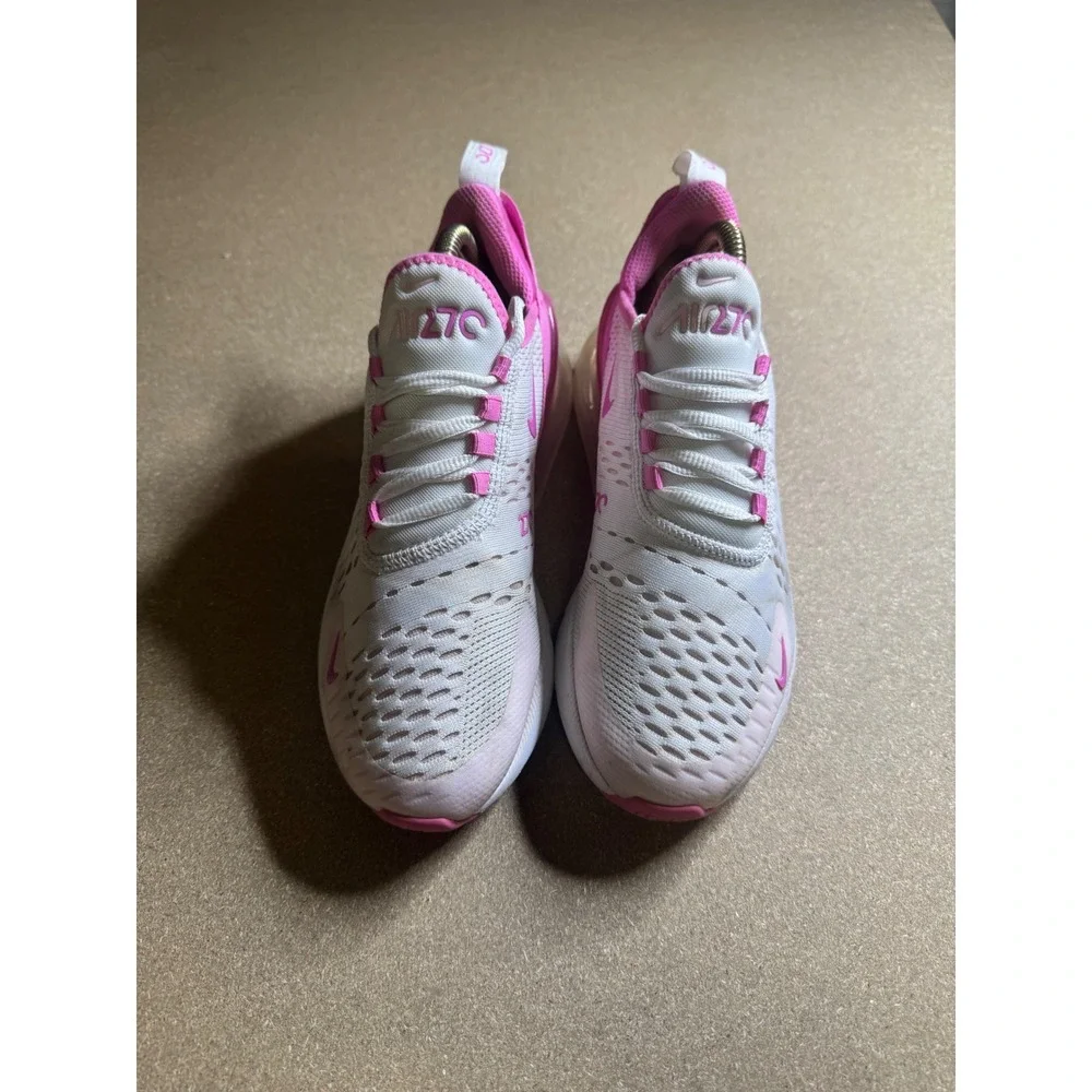 Nike Air Max 270 GS White Pink Running‎ Shoes FZ4116-100 Mens 4.5Y Womens 6